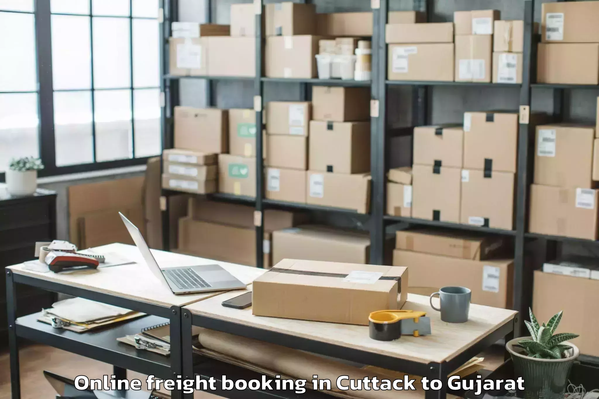 Easy Cuttack to Sayla Online Freight Booking Booking